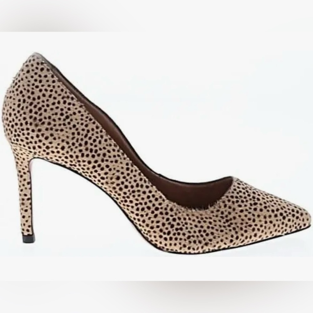 Banana Republic Dyed Calf Hair Women’s Pointed Toe Leopard Print Pumps NWOB 11